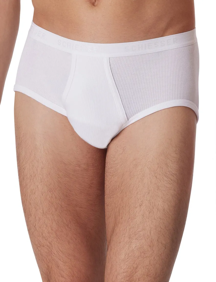 5=4 Schiesser Original slip doppelripp wit 2-pack