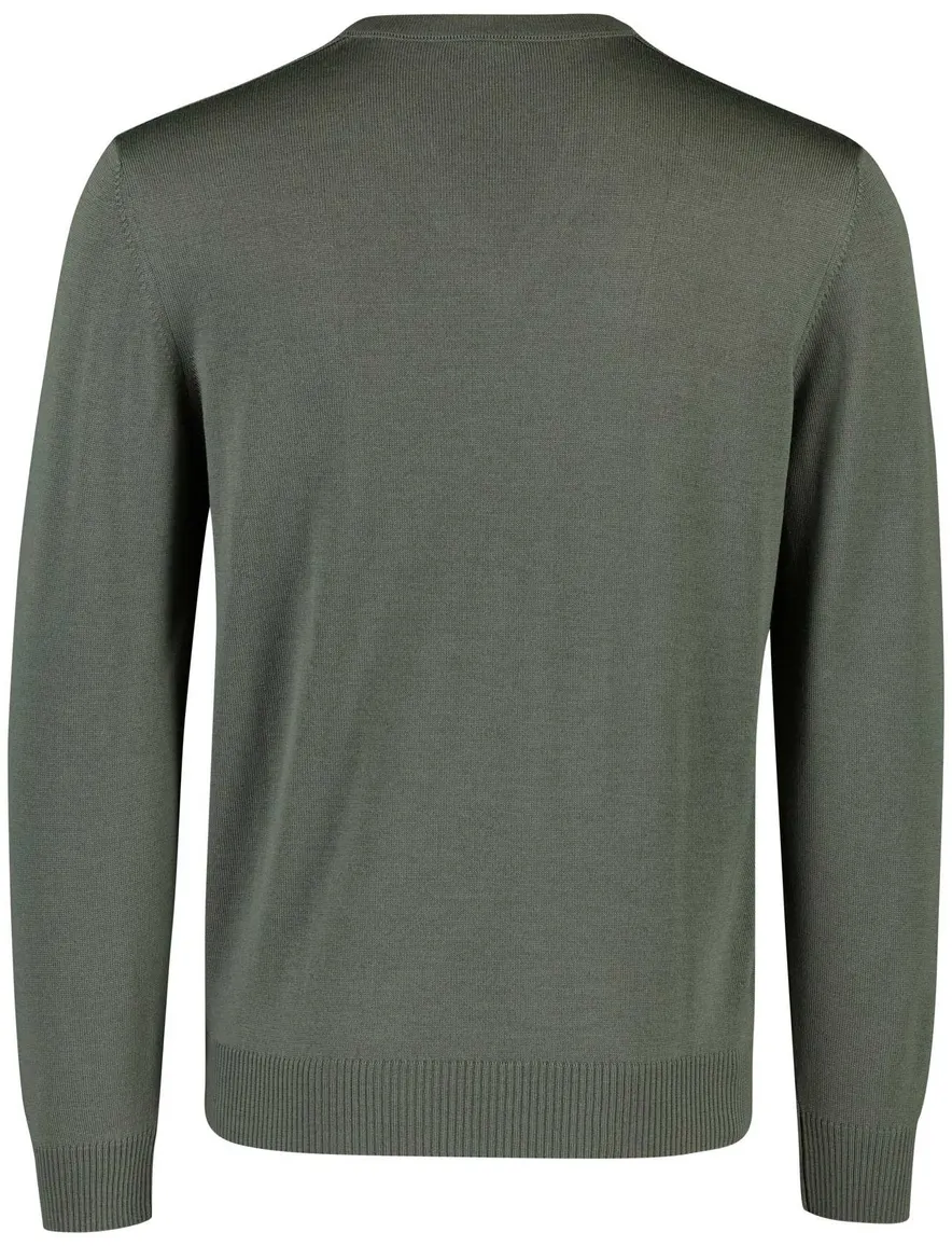 Maerz pullover v-hals groen wol