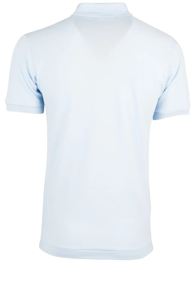 Lacoste polo wijde fit lichtblauw effen katoen