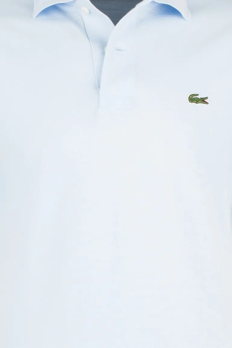 Lacoste polo wijde fit lichtblauw effen katoen