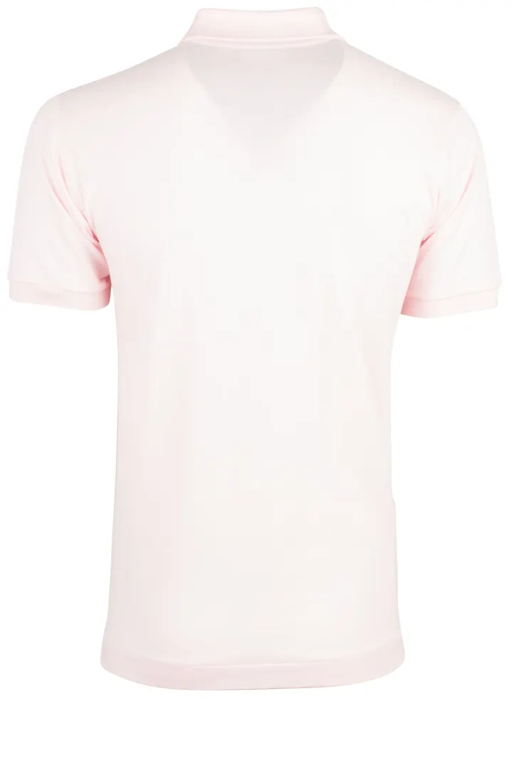Lacoste polo roze effen katoen wijde fit