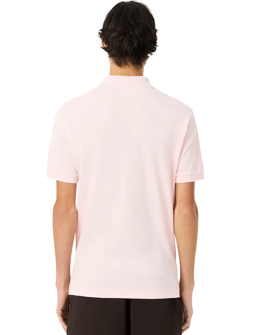 Lacoste polo roze effen katoen wijde fit