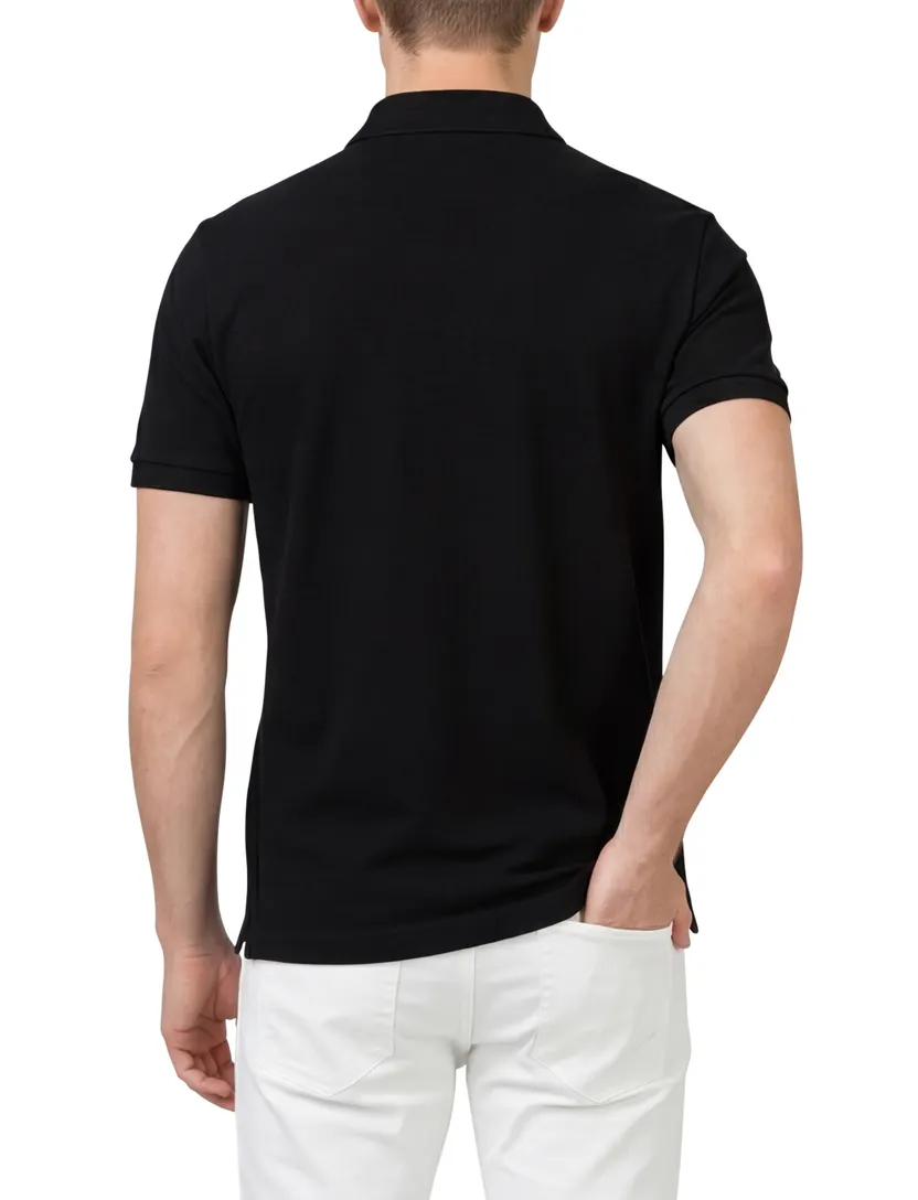 Lacoste polo Slim Fit stretch zwart