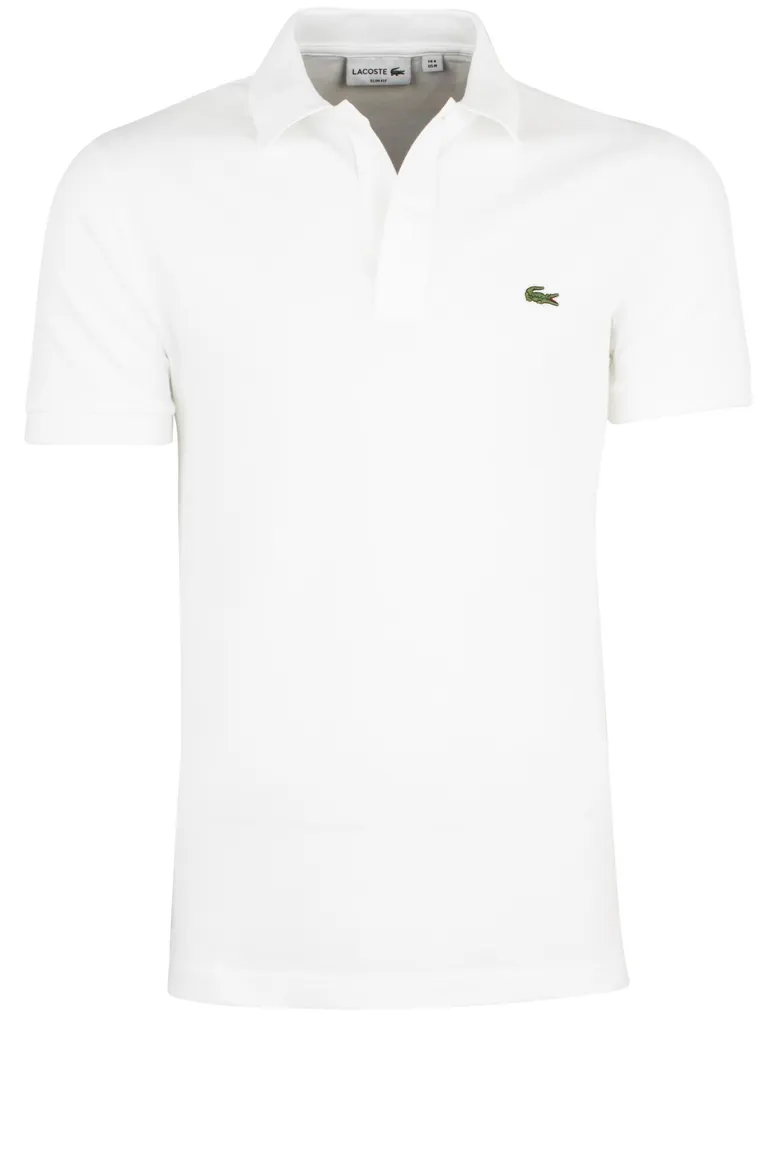 Lacoste polo slim fit wit effen katoen