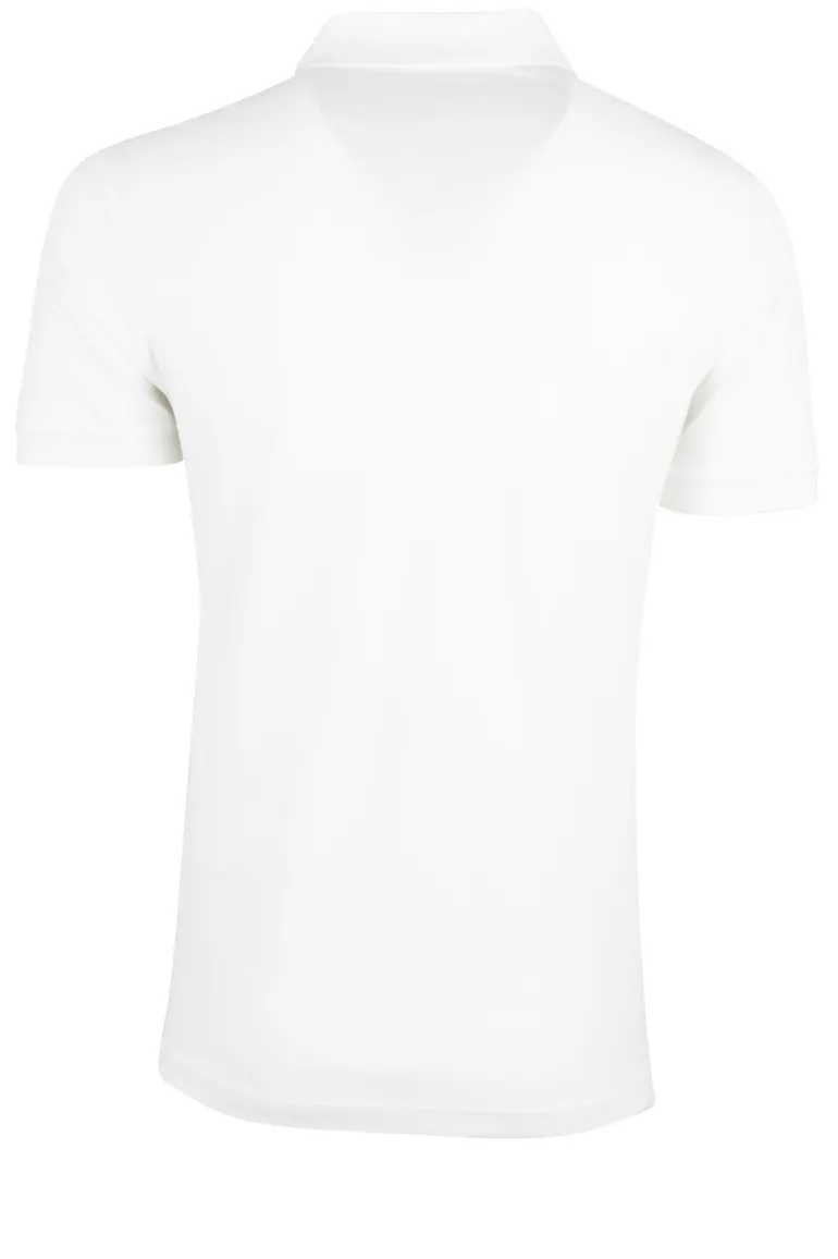 Lacoste polo slim fit wit effen katoen