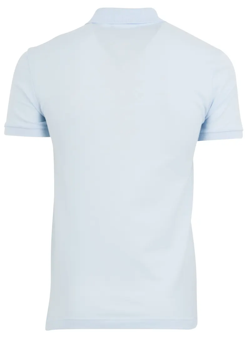 Lacoste polo lichtblauw effen katoen slim fit