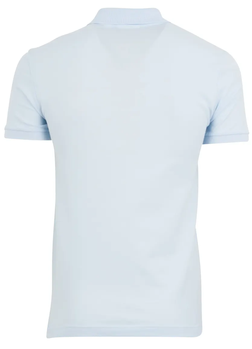 Lacoste polo slim fit lichtblauw effen katoen