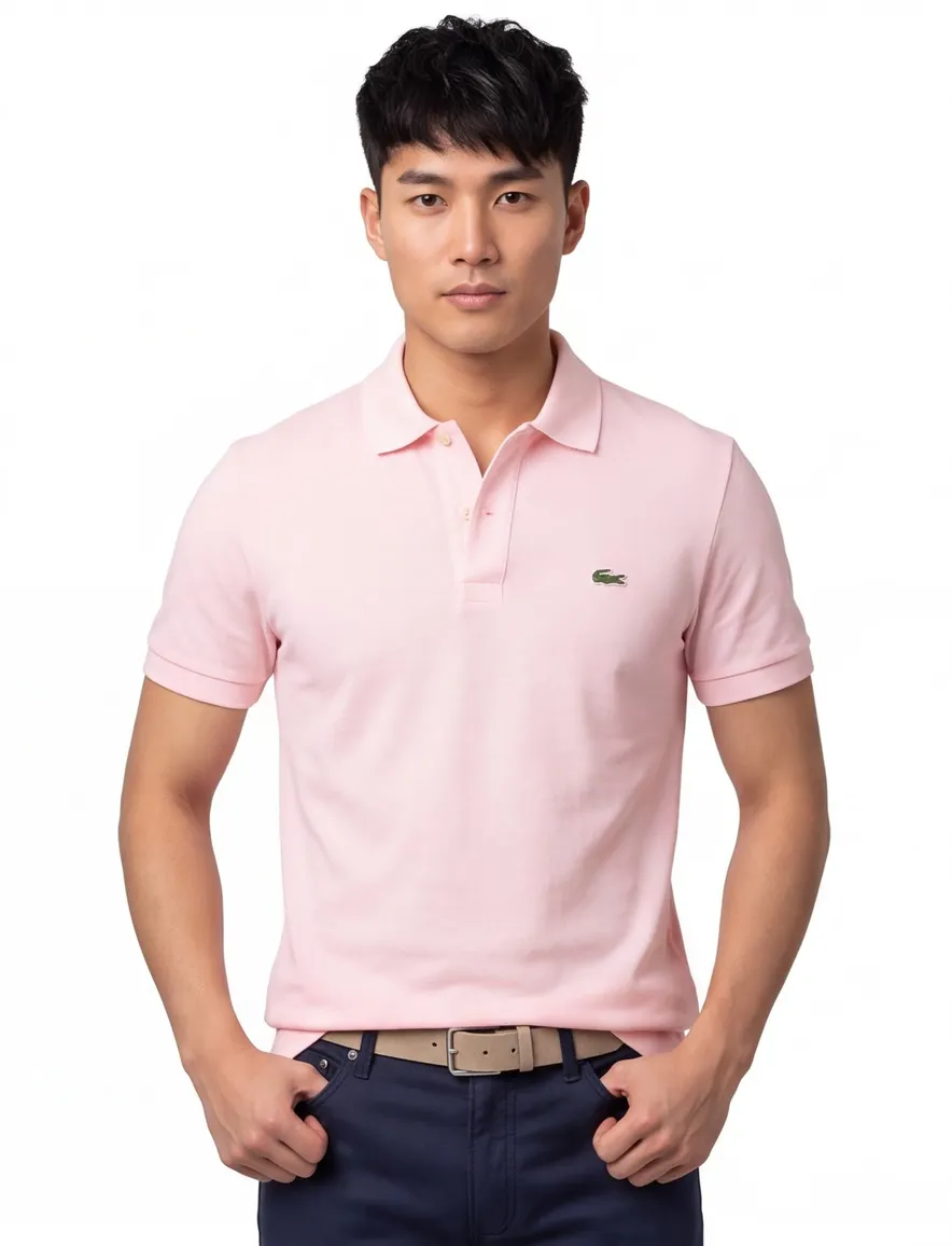 Lacoste polo slim fit lichtroze