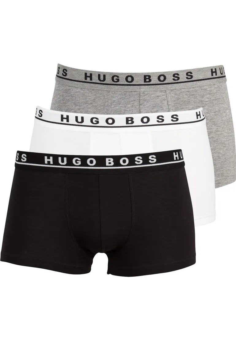Hugo Boss boxershort zwart/grijs/wit 3-pack