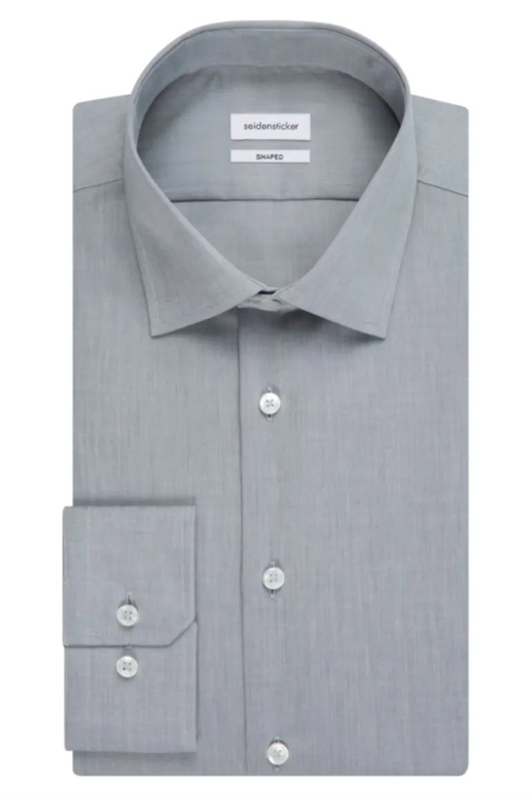 Seidensticker Tailored shirt grijs chambray