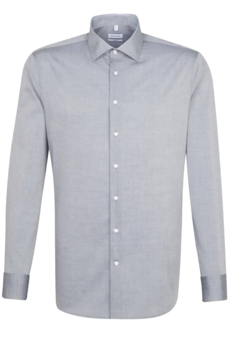Seidensticker Tailored shirt grijs chambray