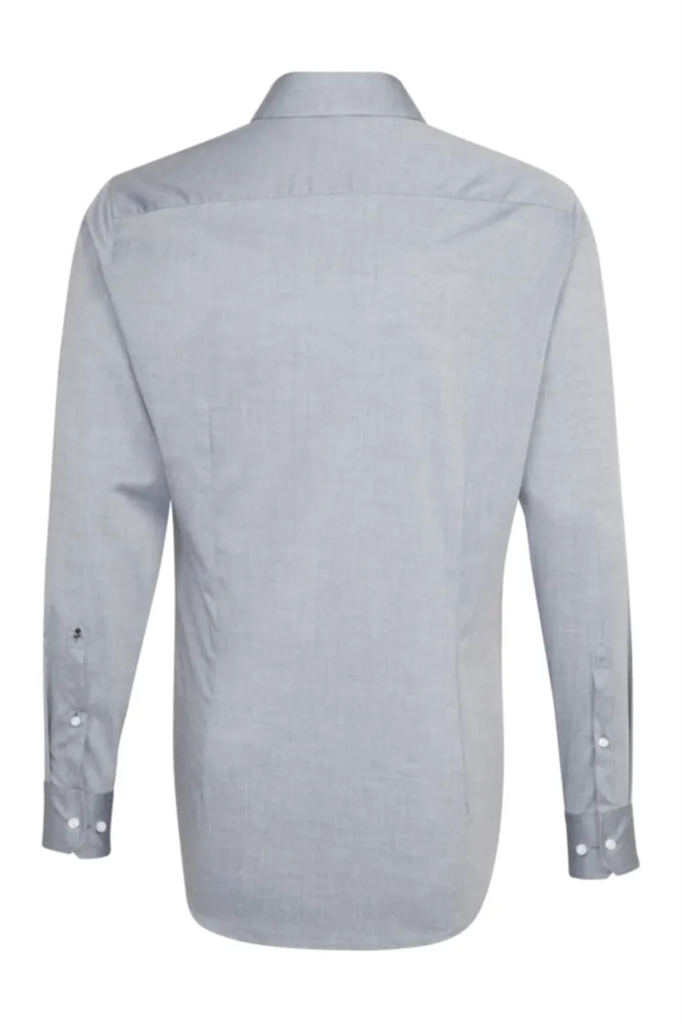 Seidensticker Tailored shirt grijs chambray
