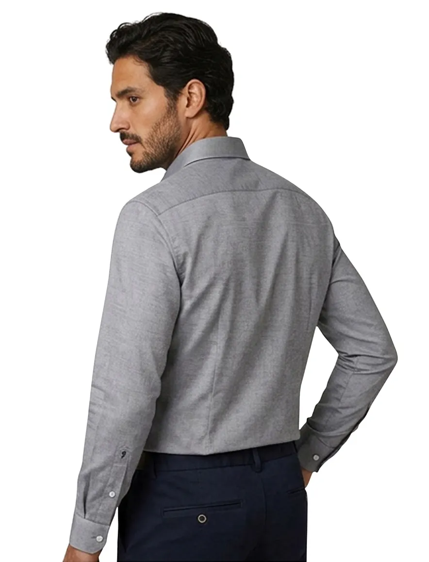 Seidensticker Tailored shirt grijs chambray