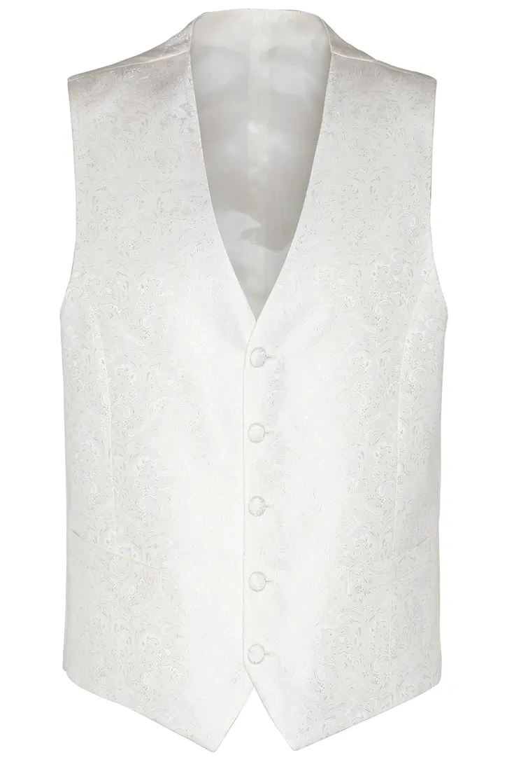 Digel gilet Lambert wit geprint
