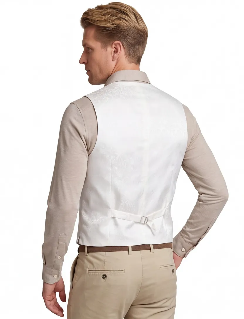 Digel gilet Lambert wit geprint