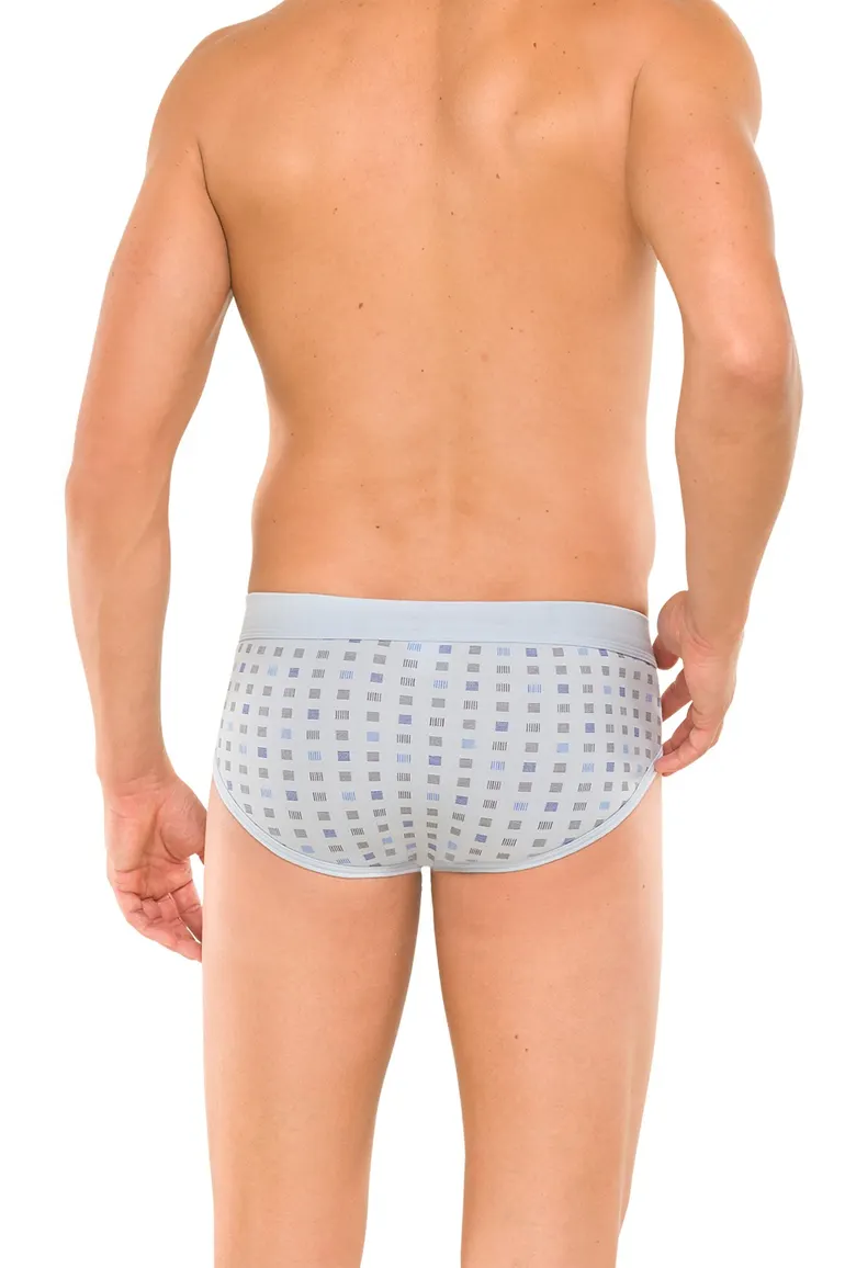 5=4 Schiesser slip lichtblauw motief 2-pack