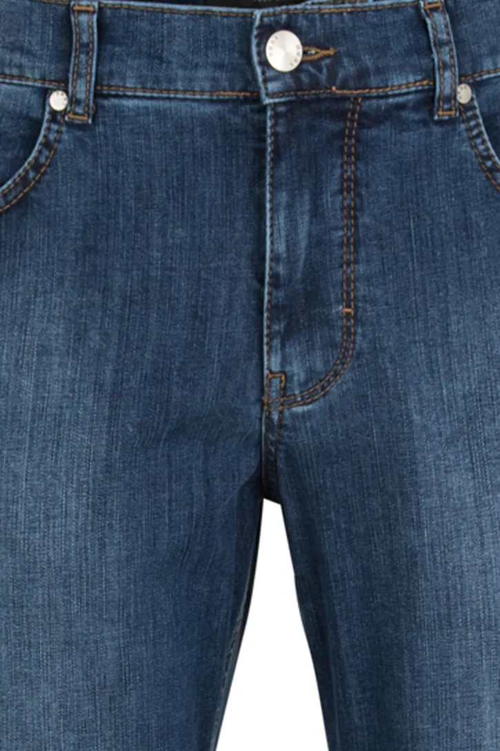 Brax pantalon blauw denim Cooper