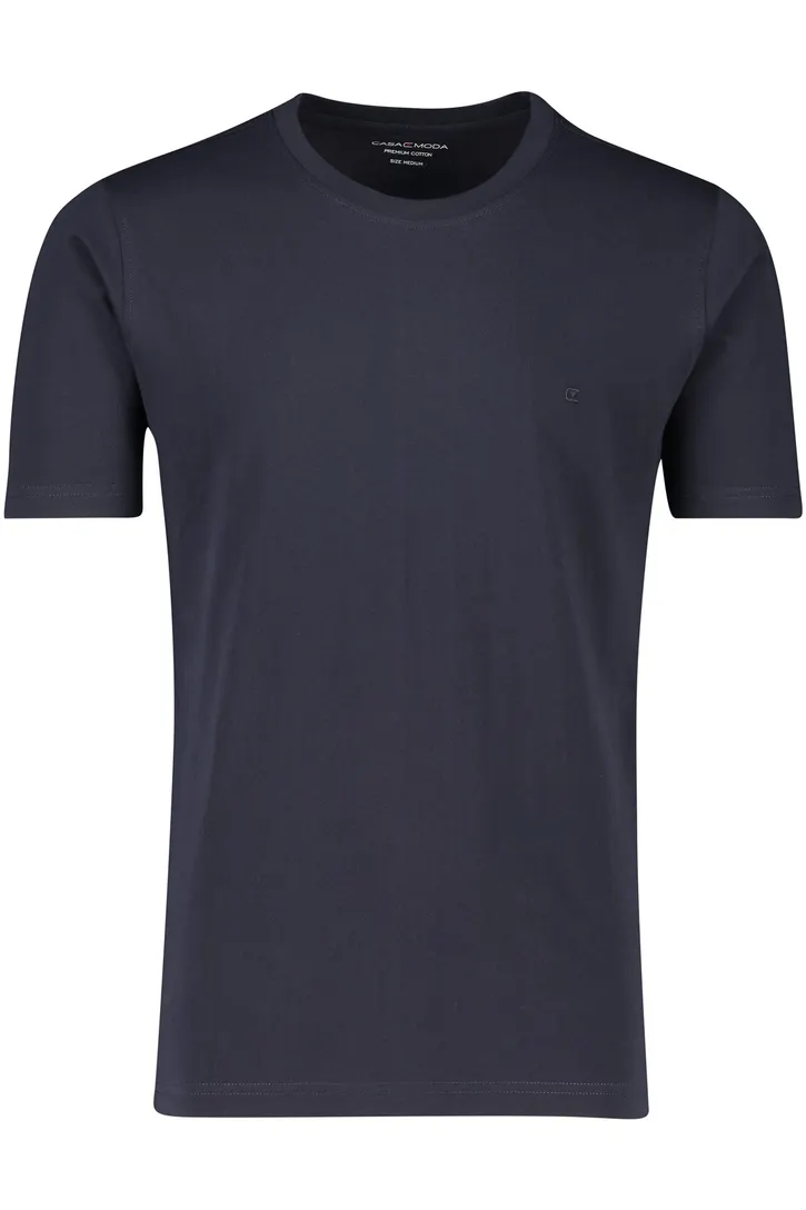 katoenen Casa Moda t-shirt effen donkerblauw
