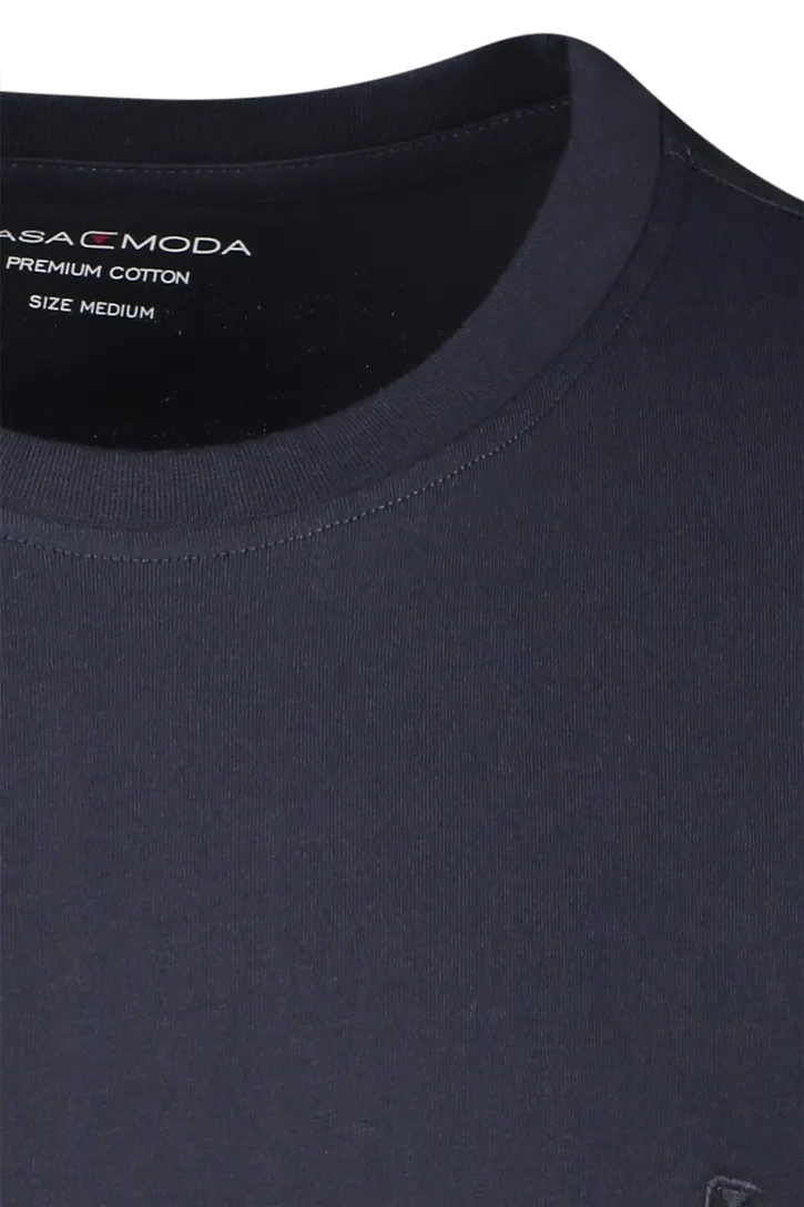 katoenen Casa Moda t-shirt effen donkerblauw