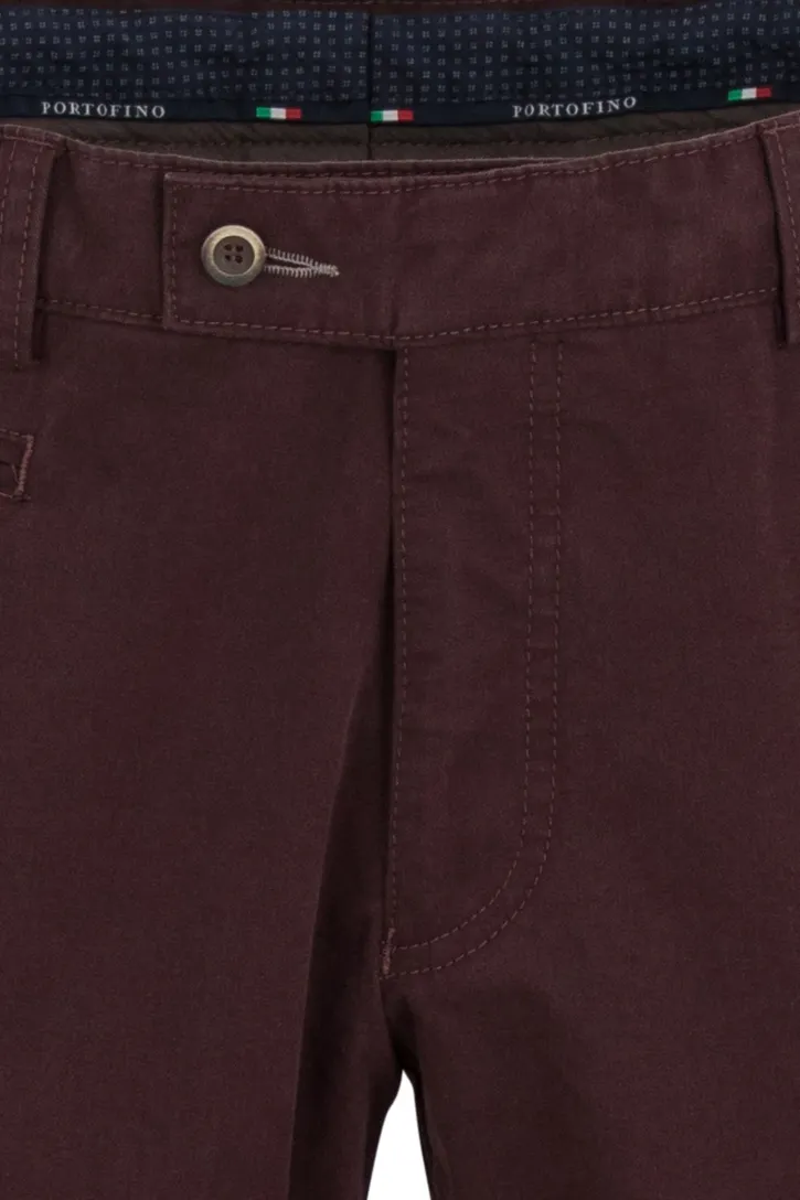 Portofino slim fit chino aubergine Ghibli