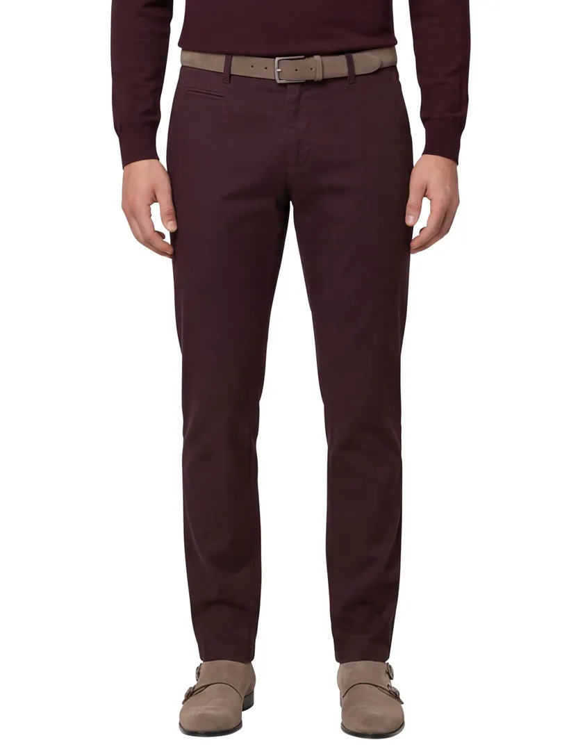 Portofino slim fit chino aubergine Ghibli