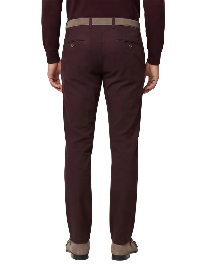 Portofino slim fit chino aubergine Ghibli