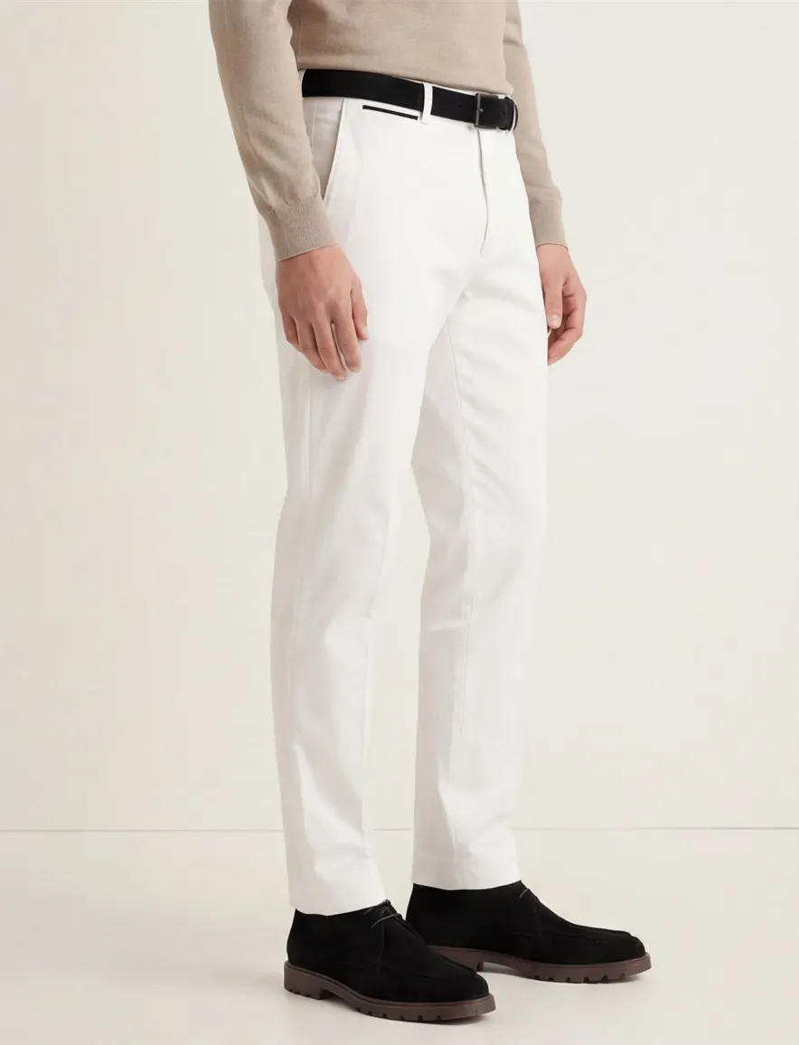 Hiltl pantalon wit katoen Peaker-S