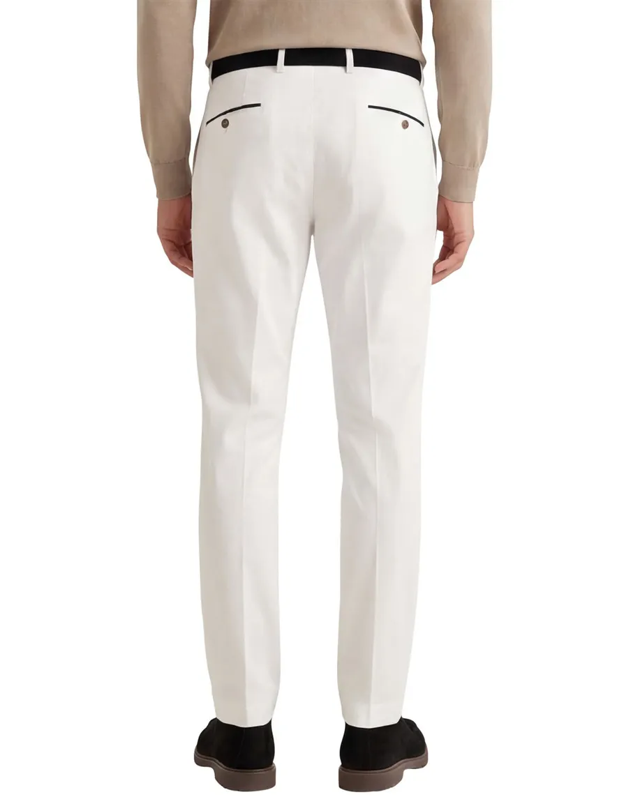 Hiltl pantalon wit katoen Peaker-S