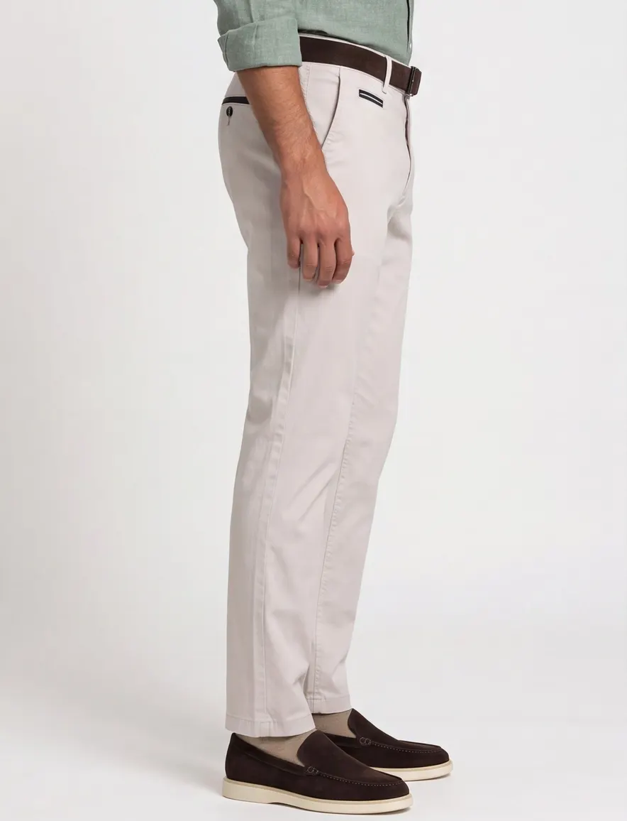 Gardeur benny 3 Pantalon katoen licht beige