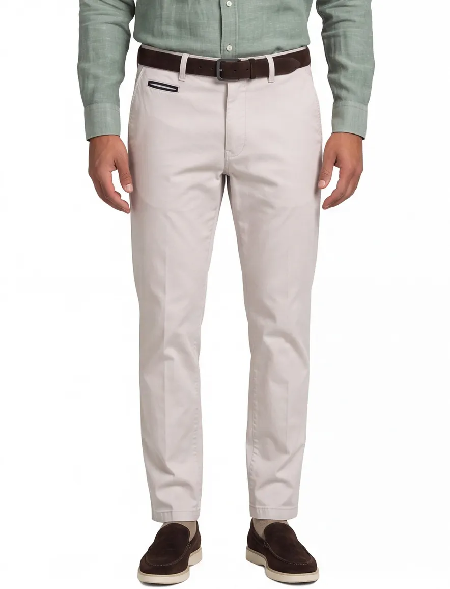 Gardeur benny 3 Pantalon katoen licht beige