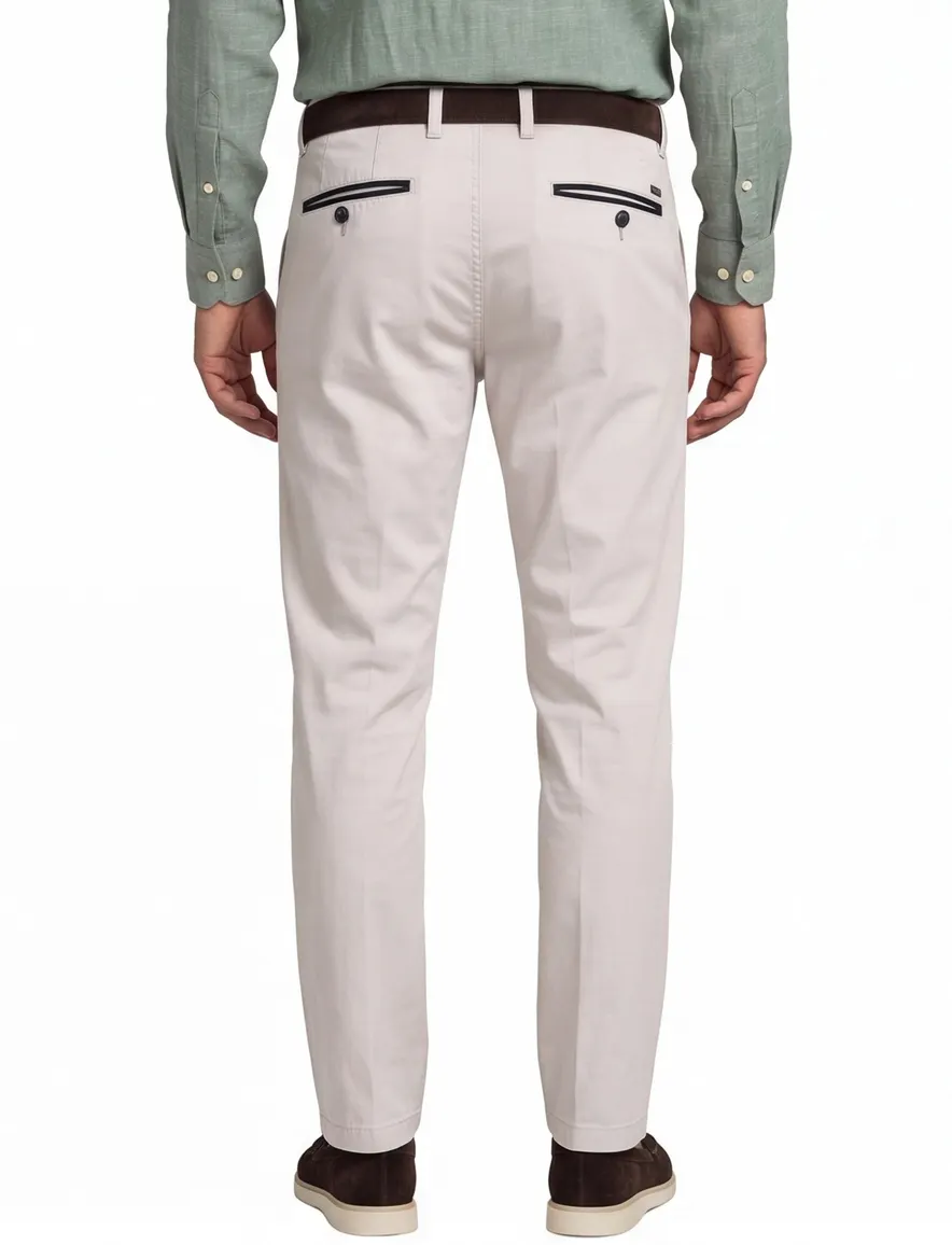 Gardeur benny 3 Pantalon katoen licht beige