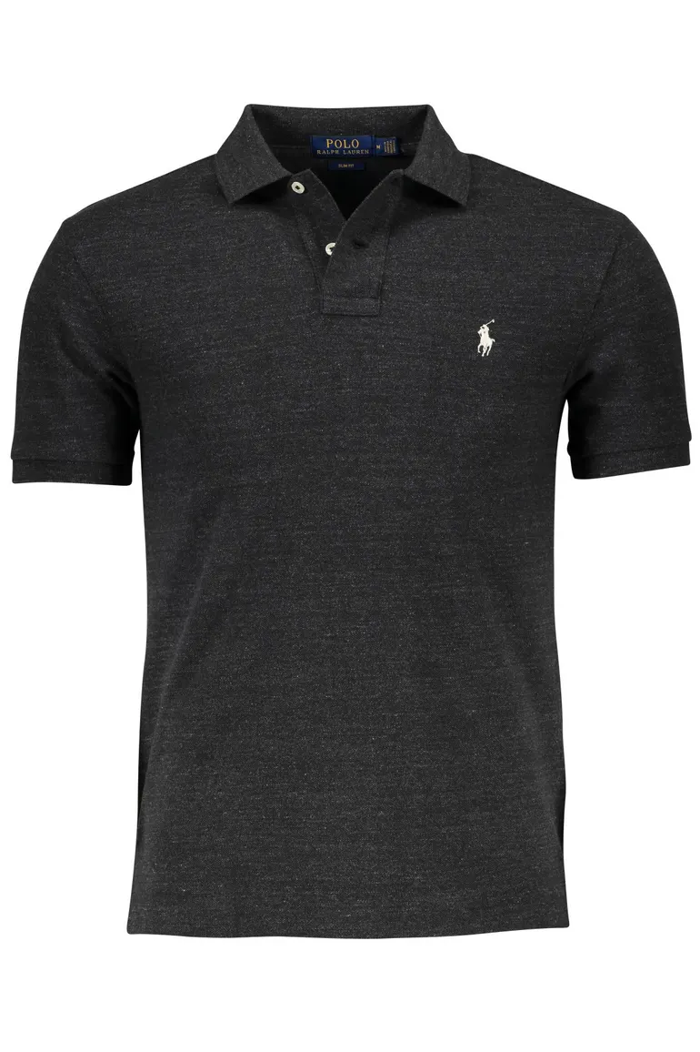 polo Polo Ralph Lauren grijs effen katoen slim fit