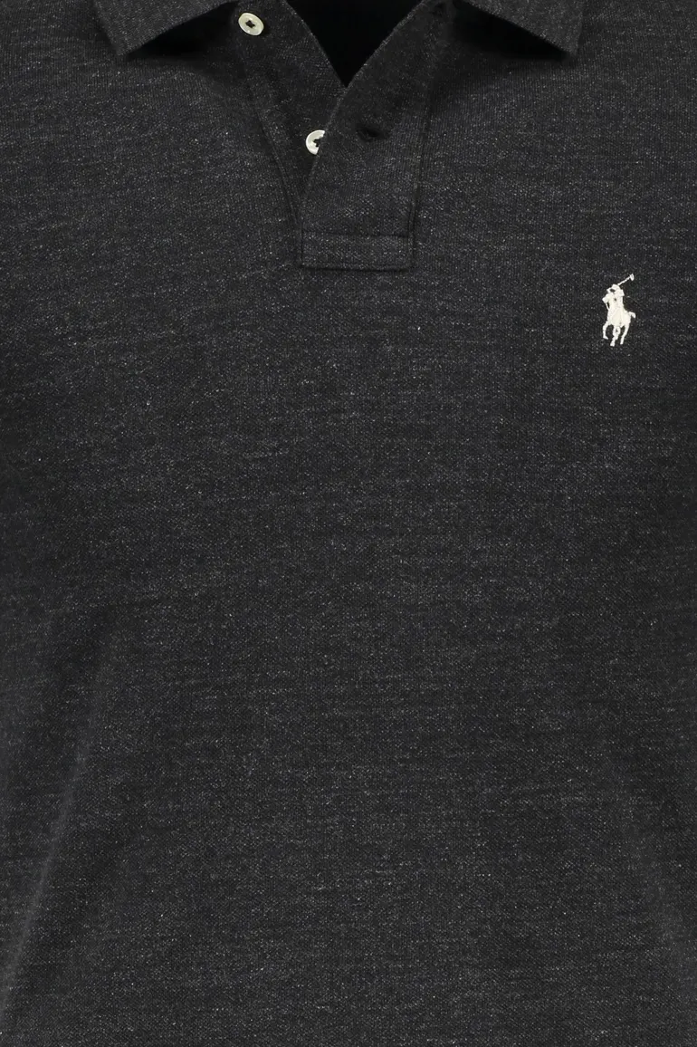 polo Polo Ralph Lauren grijs effen katoen slim fit