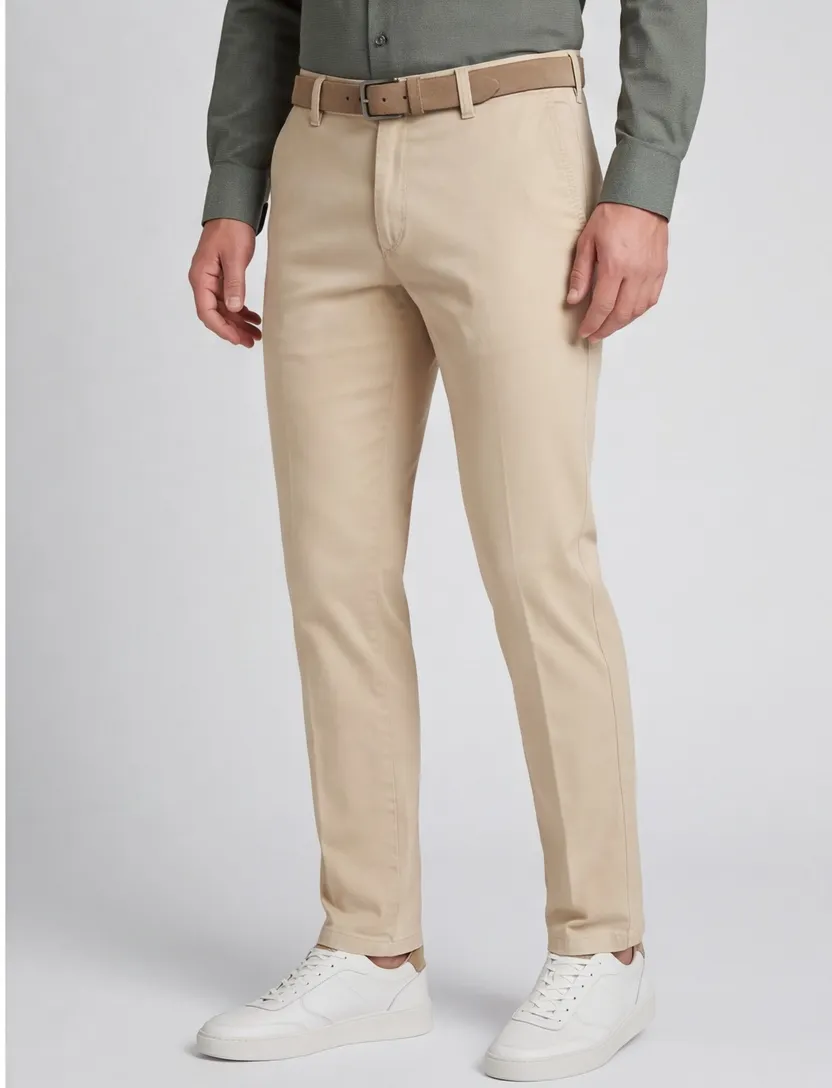 M.E.N.S. pantalon chino katoen beige Madison