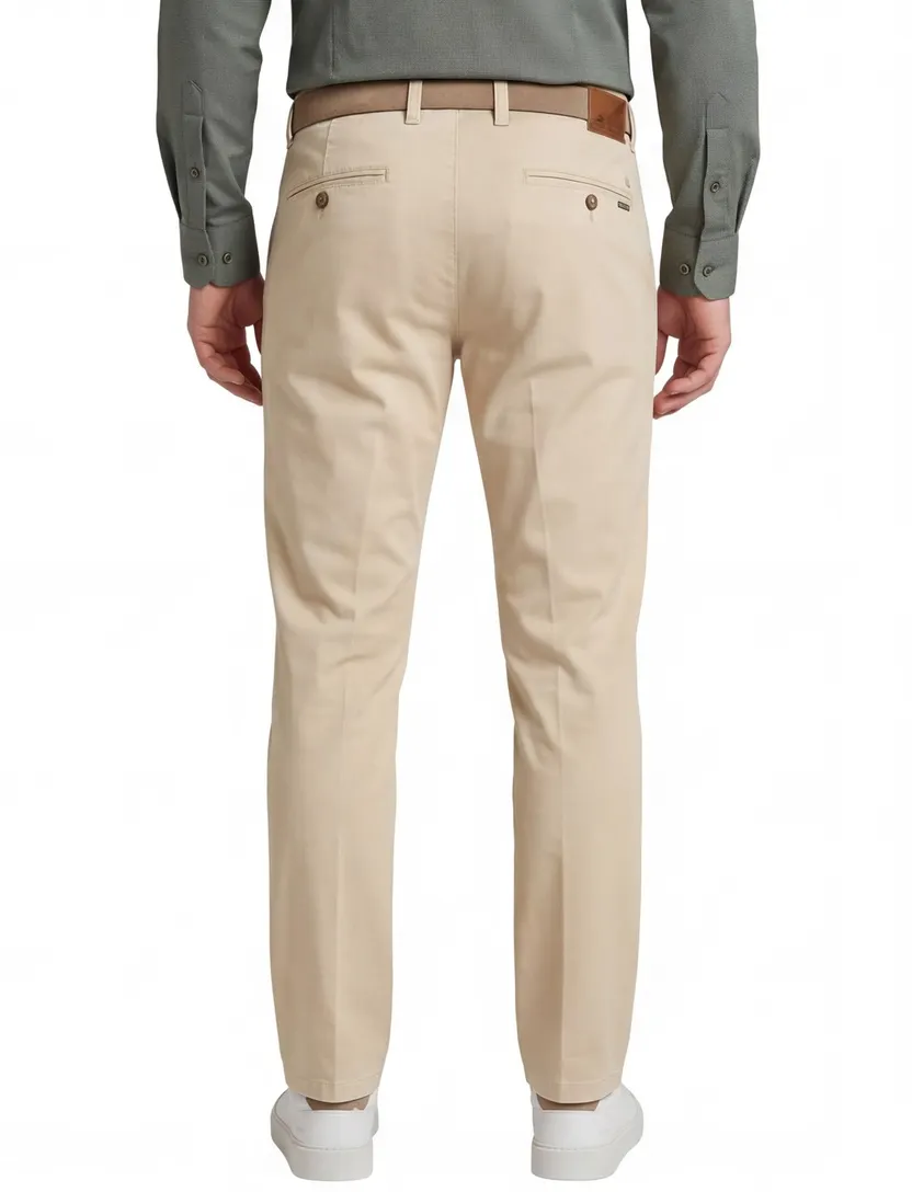 M.E.N.S. pantalon chino katoen beige Madison