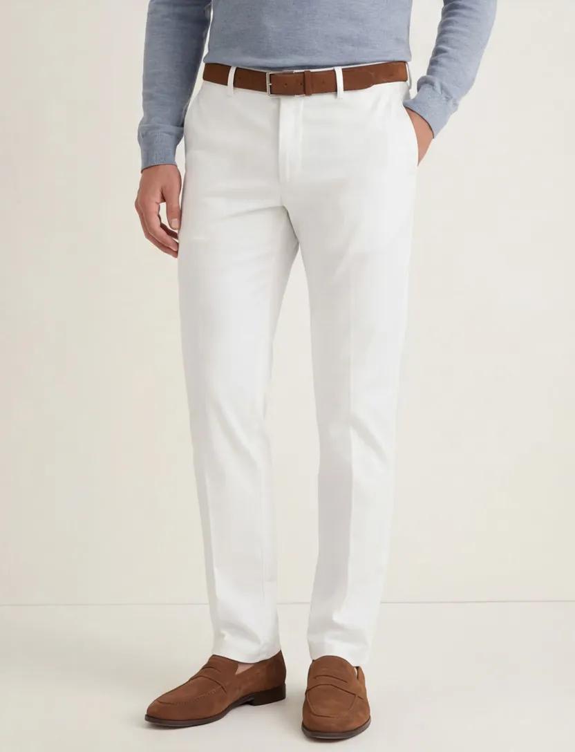 M.E.N.S. katoenen broek wit Madison