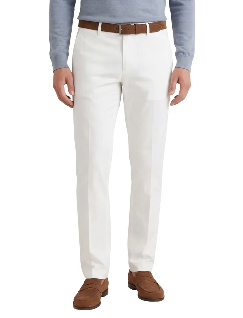 M.E.N.S. katoenen broek wit Madison