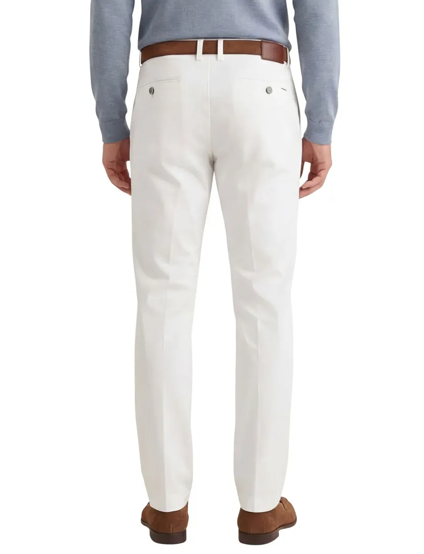 M.E.N.S. katoenen broek wit Madison