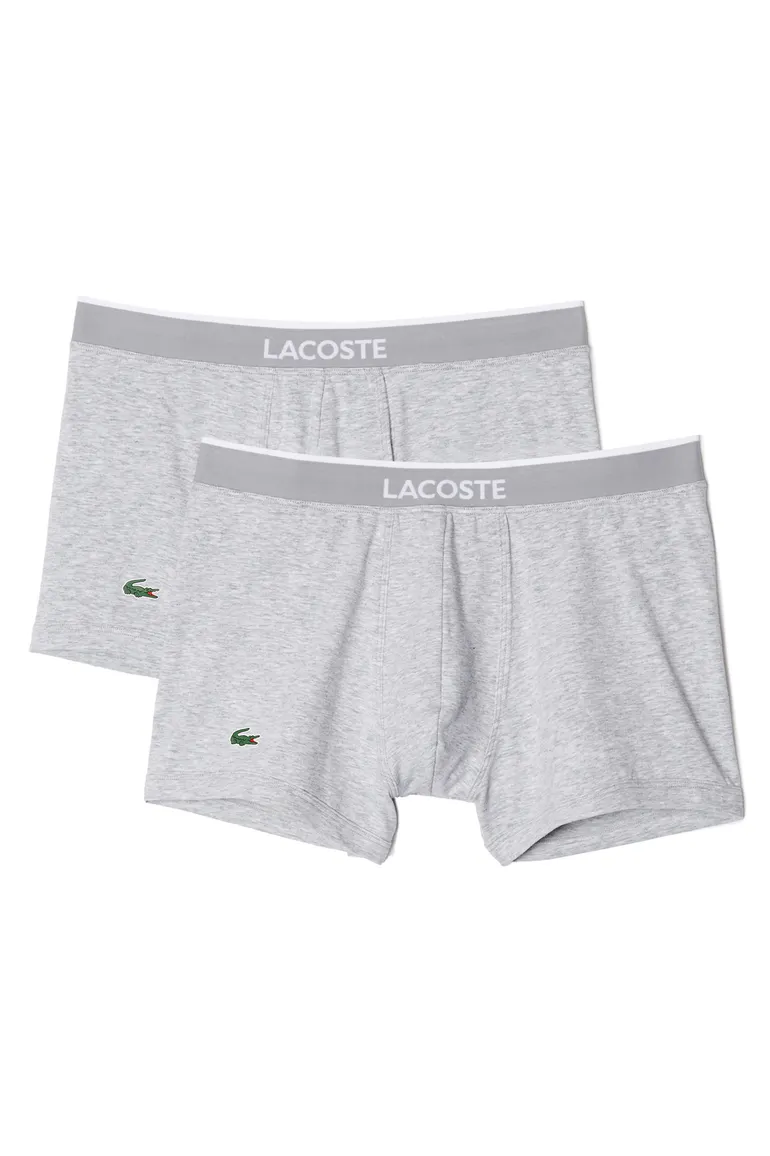 Boxershort Lacoste grijs melange duoverpakking