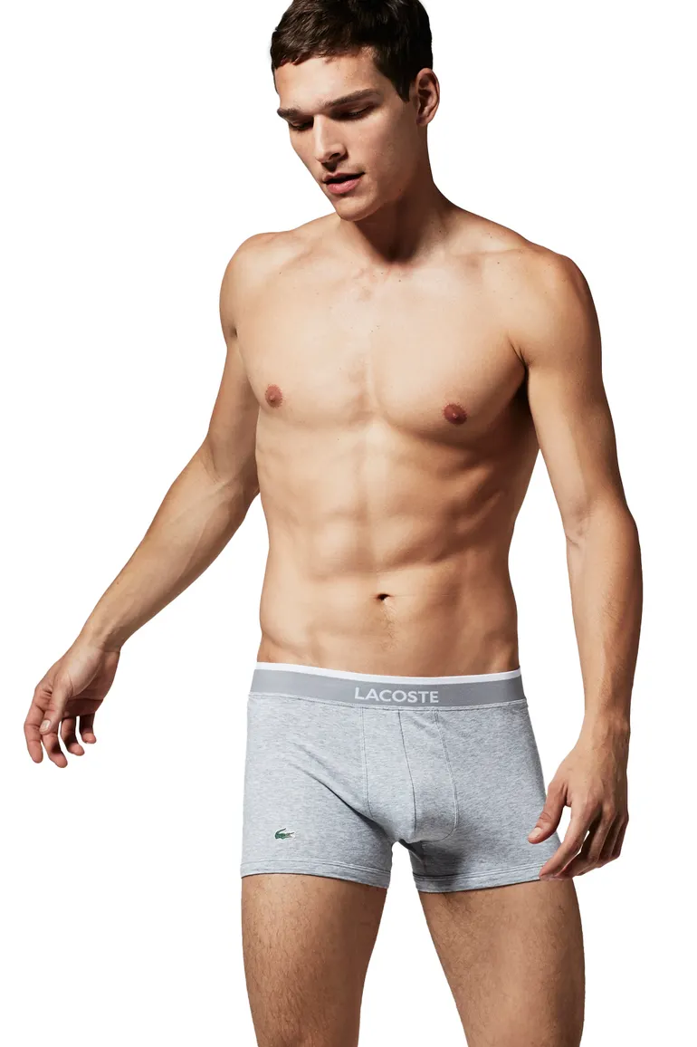 Boxershort Lacoste grijs melange duoverpakking