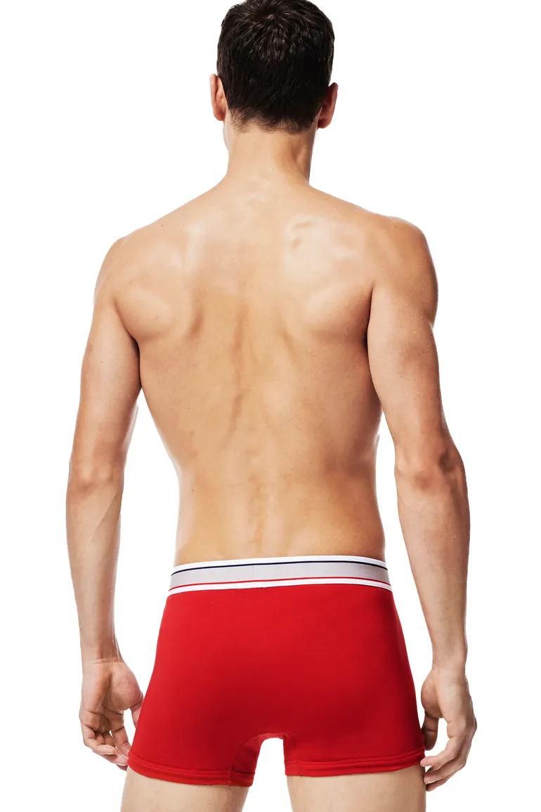 Lacoste boxershorts grijs/rood/nayv 3-pack
