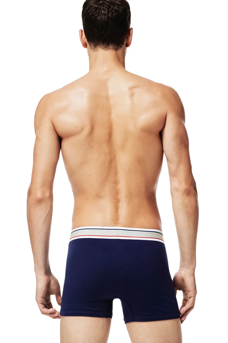 Lacoste boxershorts grijs/rood/nayv 3-pack