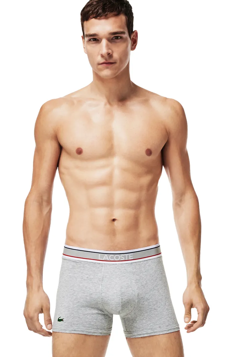 Lacoste boxershorts grijs/rood/nayv 3-pack