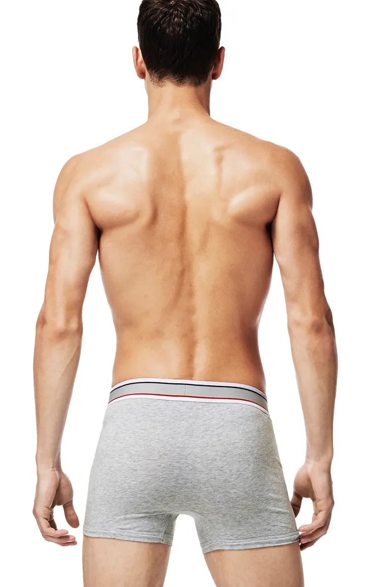 Lacoste boxershorts grijs/rood/nayv 3-pack