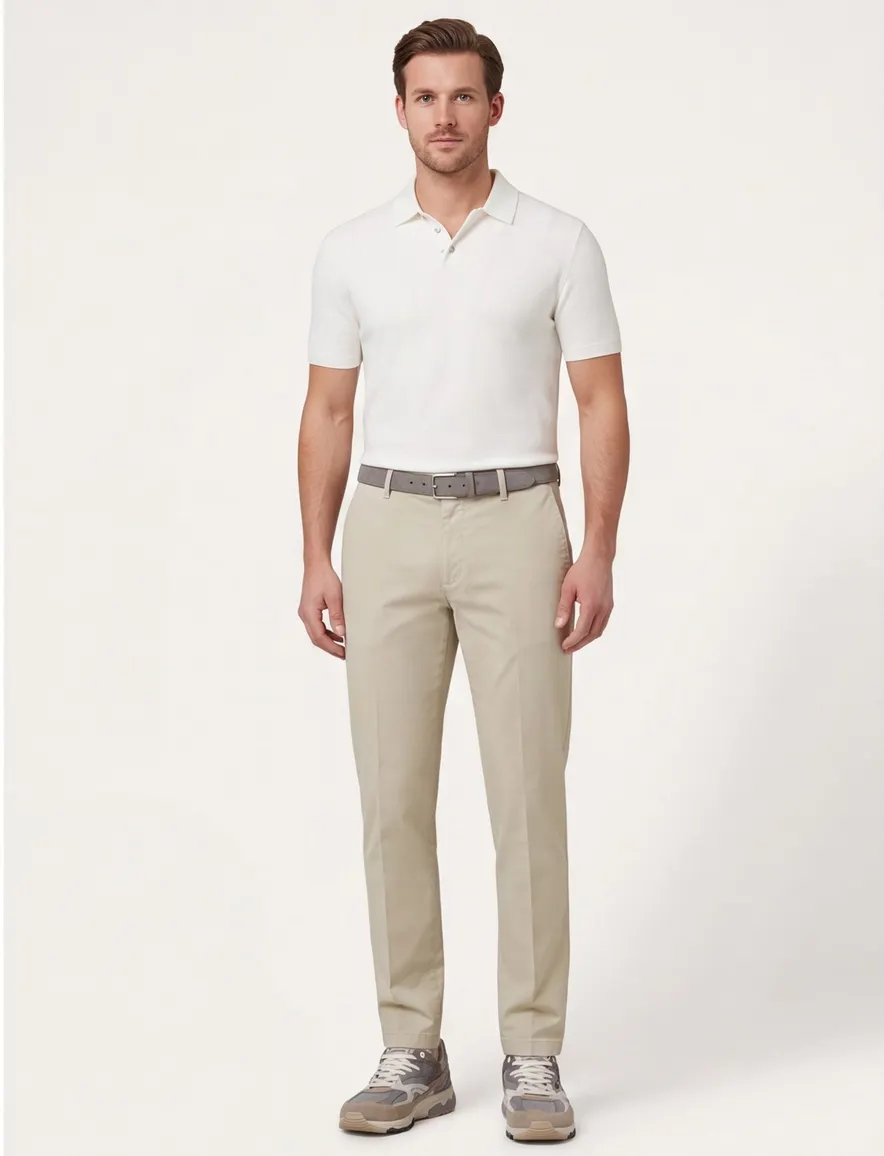 Creme chino M.E.N.S. normale fit