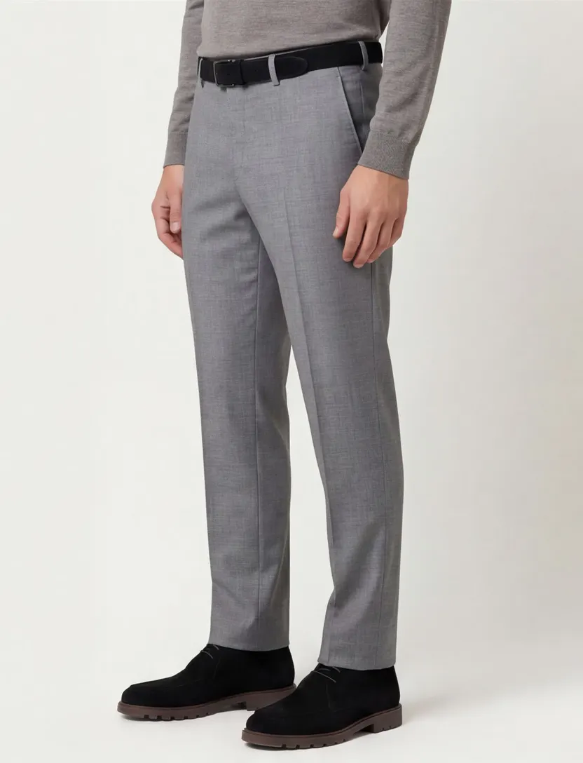 M.E.N.S. pantalon wol Madison grijs