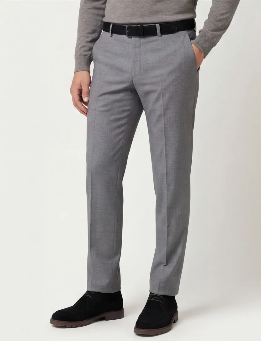 M.E.N.S. pantalon wol Madison grijs