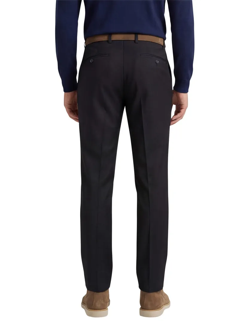 M.E.N.S. wollen pantalon Madison donkerblauw