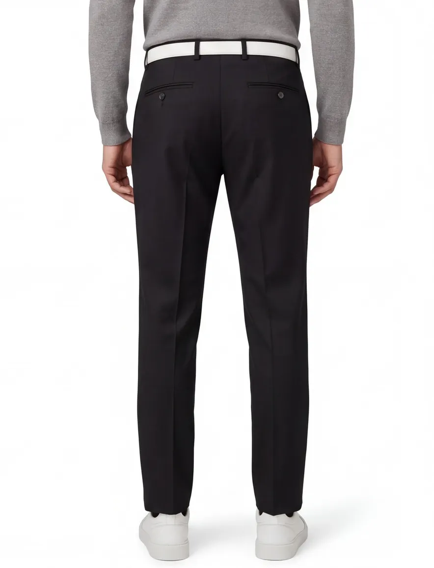 M.E.N.S. pantalon wol Madison-U zwart