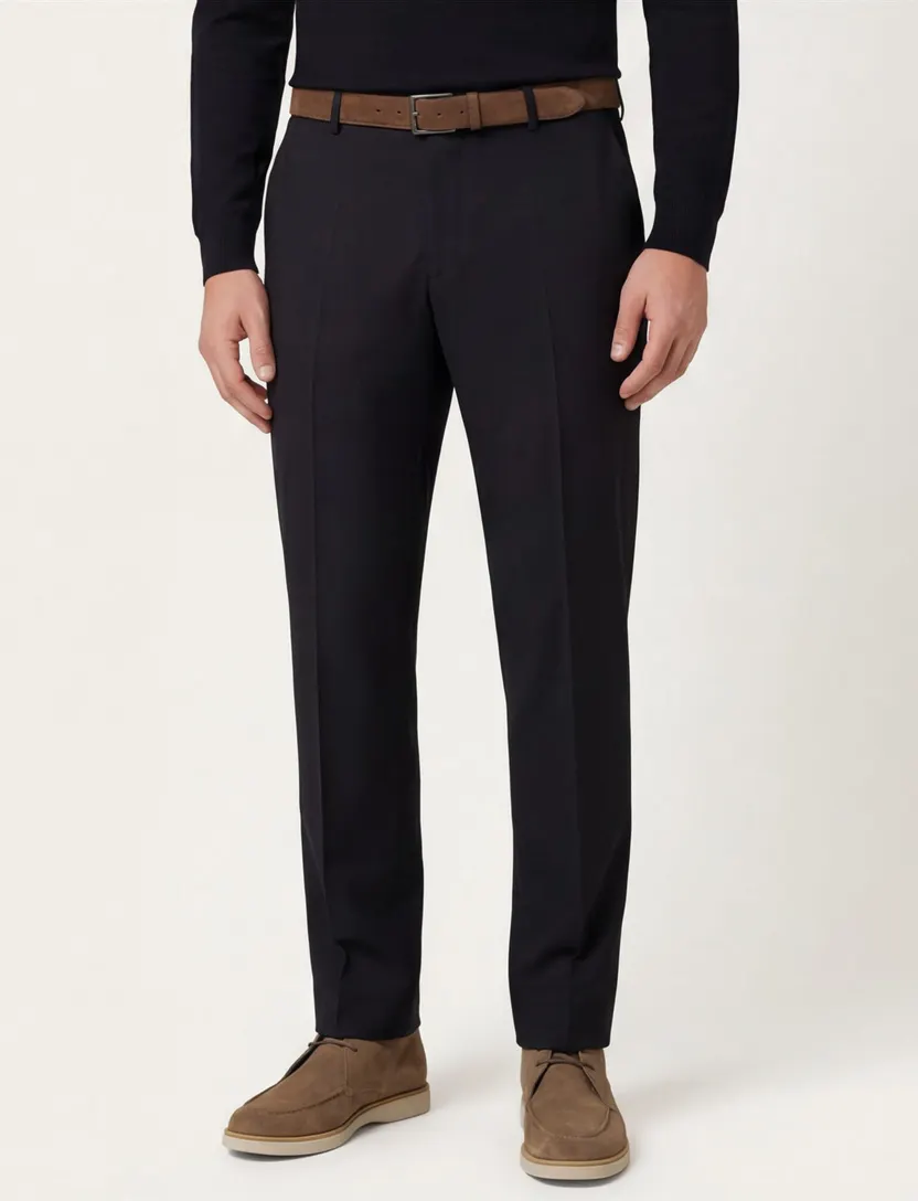 M.E.N.S. pantalon marineblauw wol Madison-U